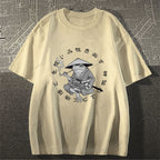 Japanese Frog Samurai Smoking Classic Cotton T-shirt