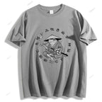 Japanese Frog Samurai Smoking Classic Cotton T-shirt