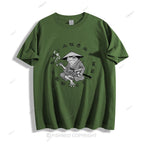 Japanese Frog Samurai Smoking Classic Cotton T-shirt