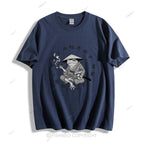 Japanese Frog Samurai Smoking Classic Cotton T-shirt