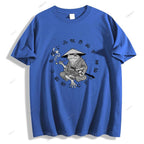 Japanese Frog Samurai Smoking Classic Cotton T-shirt
