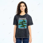 Unisex Okinawa Printed Washed Tee