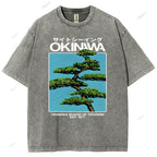 Unisex Okinawa Printed Washed Tee