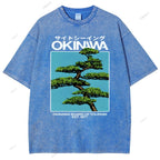 Unisex Okinawa Printed Washed Tee