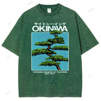 Unisex Okinawa Printed Washed Tee