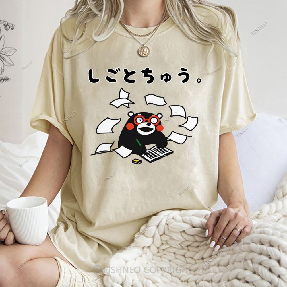 Unisex Learn Kumamon Printed Washed Tee