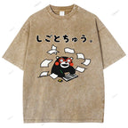 Unisex Learn Kumamon Printed Washed Tee