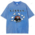 Unisex Learn Kumamon Printed Washed Tee