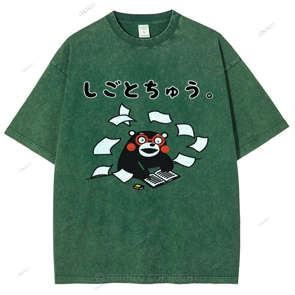 Unisex Learn Kumamon Printed Washed Tee