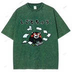 Unisex Learn Kumamon Printed Washed Tee