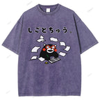 Unisex Learn Kumamon Printed Washed Tee