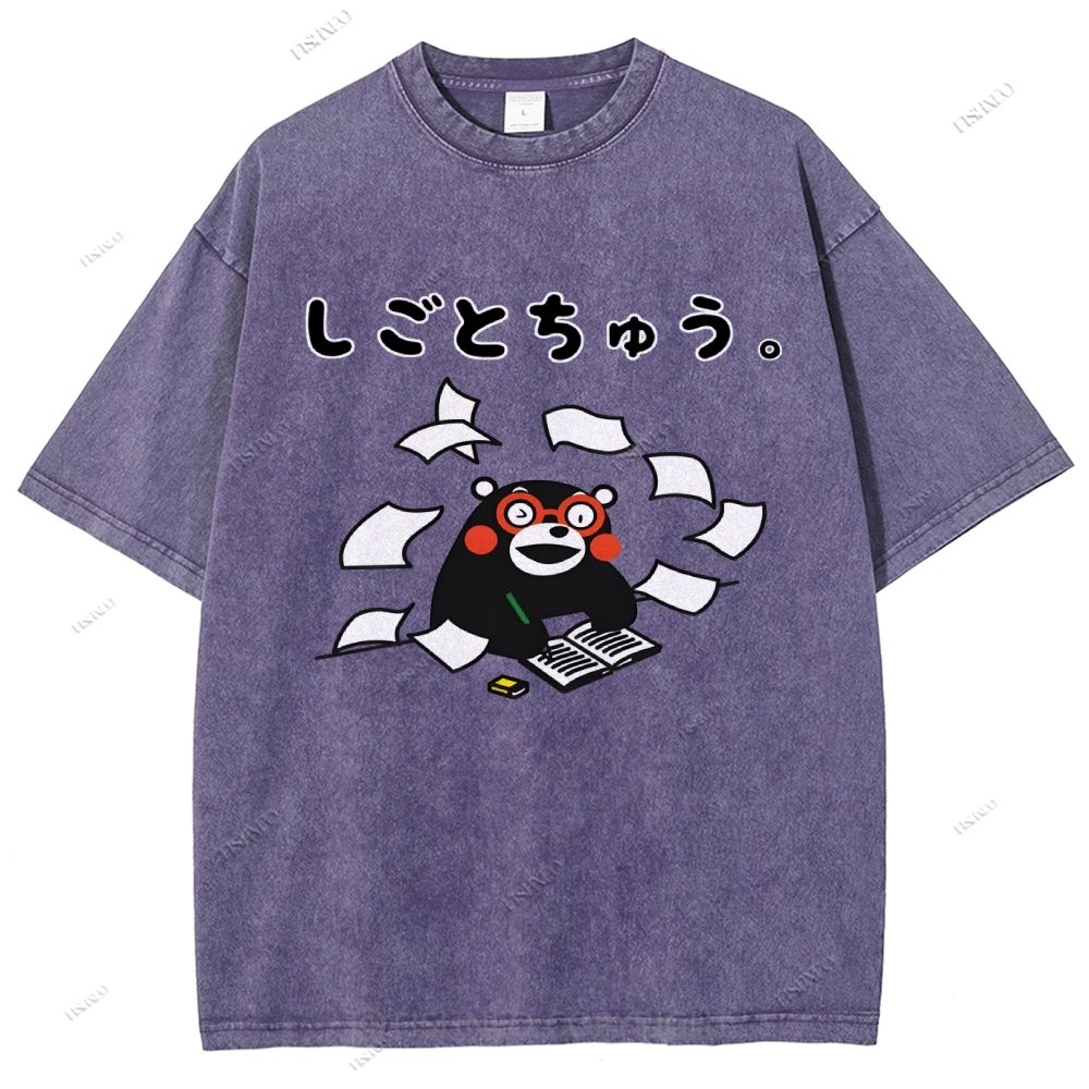 Unisex Learn Kumamon Printed Washed Tee