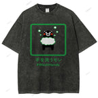 Unisex Wash Hands Kumamon Printed Washed Tee