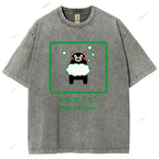 Unisex Wash Hands Kumamon Printed Washed Tee