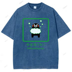 Unisex Wash Hands Kumamon Printed Washed Tee