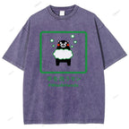 Unisex Wash Hands Kumamon Printed Washed Tee