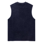 Unisex Tiger Print Washed Tank Top