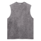 Unisex Tiger Print Washed Tank Top