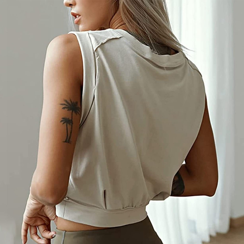 Bauhaus Dachshund  Sleeveless Crop Tops
