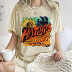 Unisex Japanese Anime Graffiti Printed Washed Tee