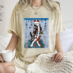 Unisex Japanese Art Cat Samurai Printed Washed Tee