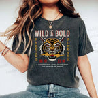 Unisex Japanese Wild Tiger Printed Washed Tee