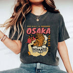 Unisex Tiger Skull In Cloud Printed Washed Tee