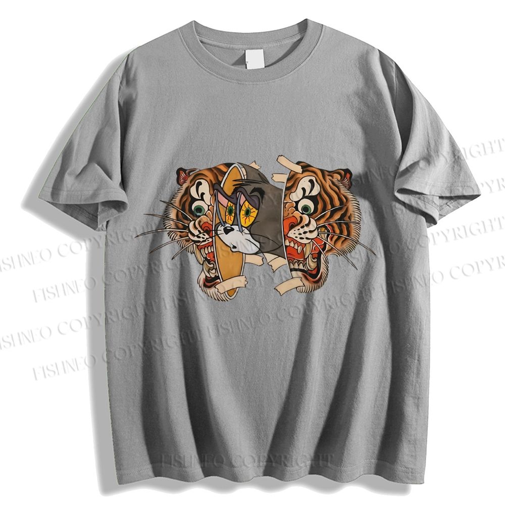 Unisex Cat Tiger Classic Cotton T-shirt