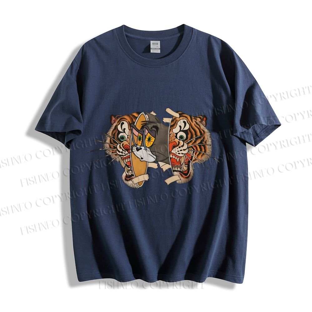 Unisex Cat Tiger Classic Cotton T-shirt