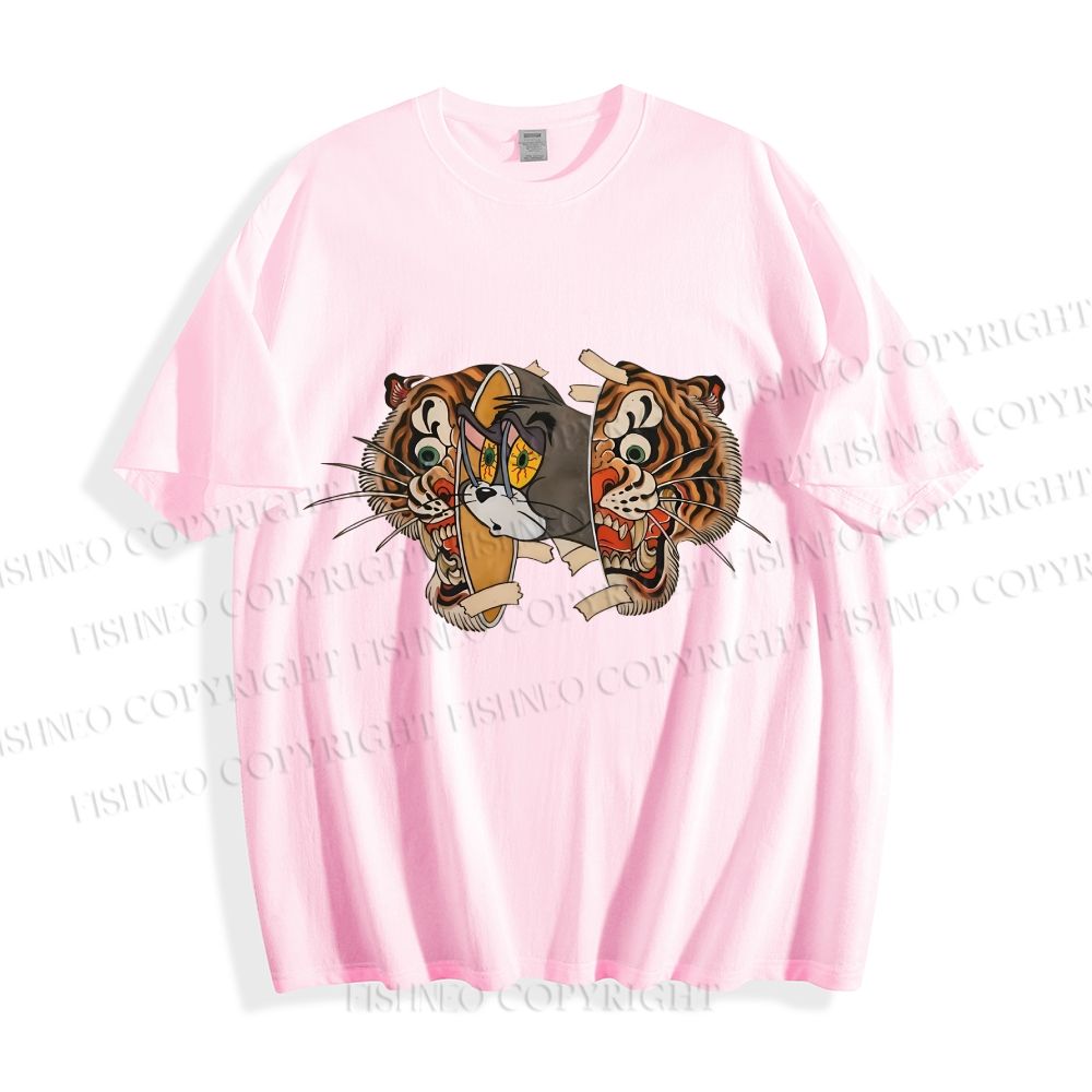 Unisex Cat Tiger Classic Cotton T-shirt
