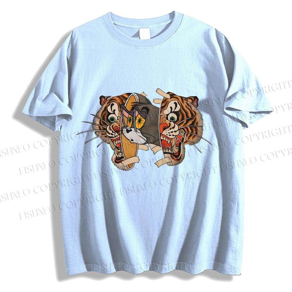 Unisex Cat Tiger Classic Cotton T-shirt