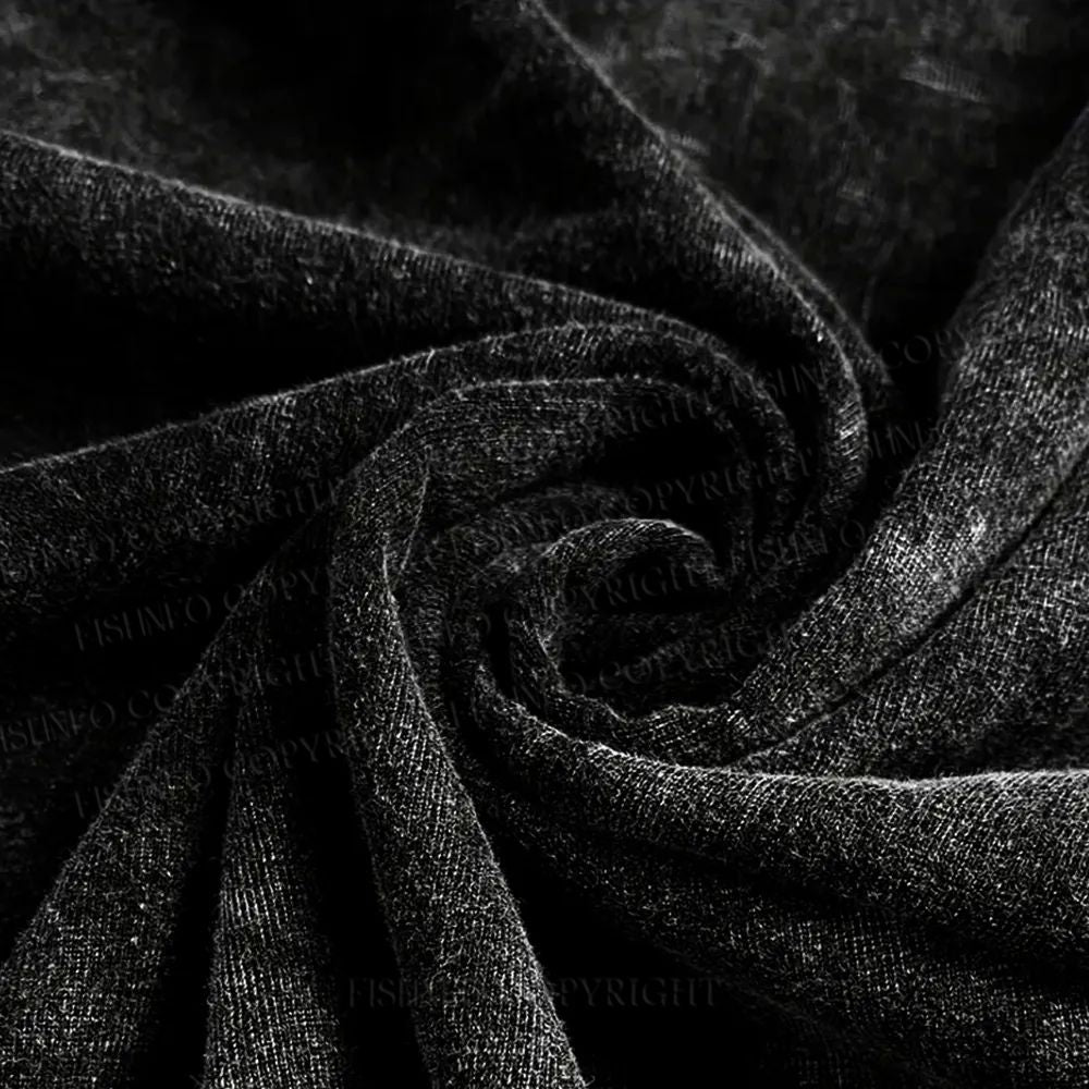 Unisex Run Wild Cartoon Wolf Printed Washed Tee