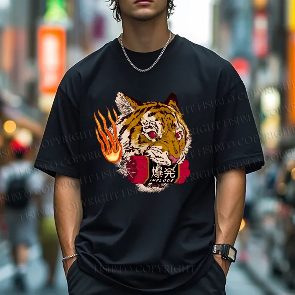 Unisex Tiger Dynamite Classic Cotton T-shirt