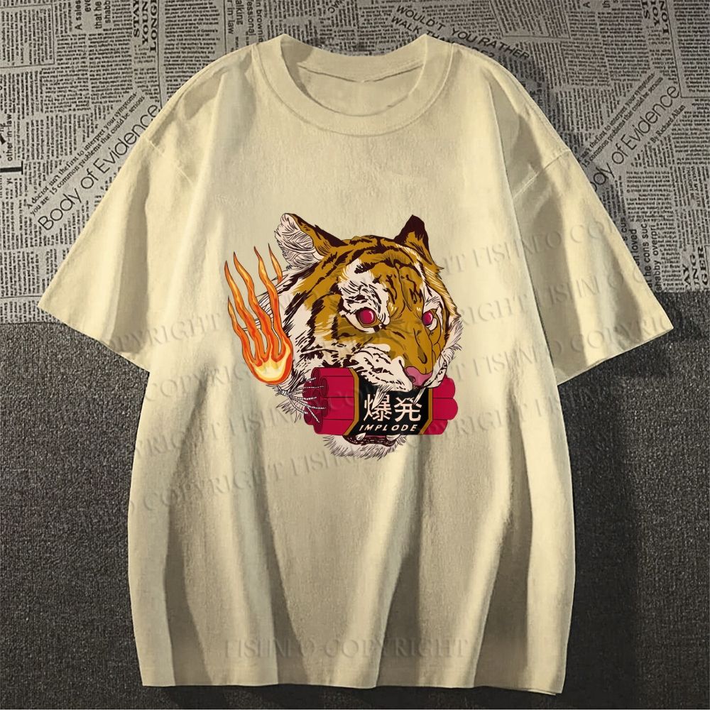 Unisex Tiger Dynamite Classic Cotton T-shirt