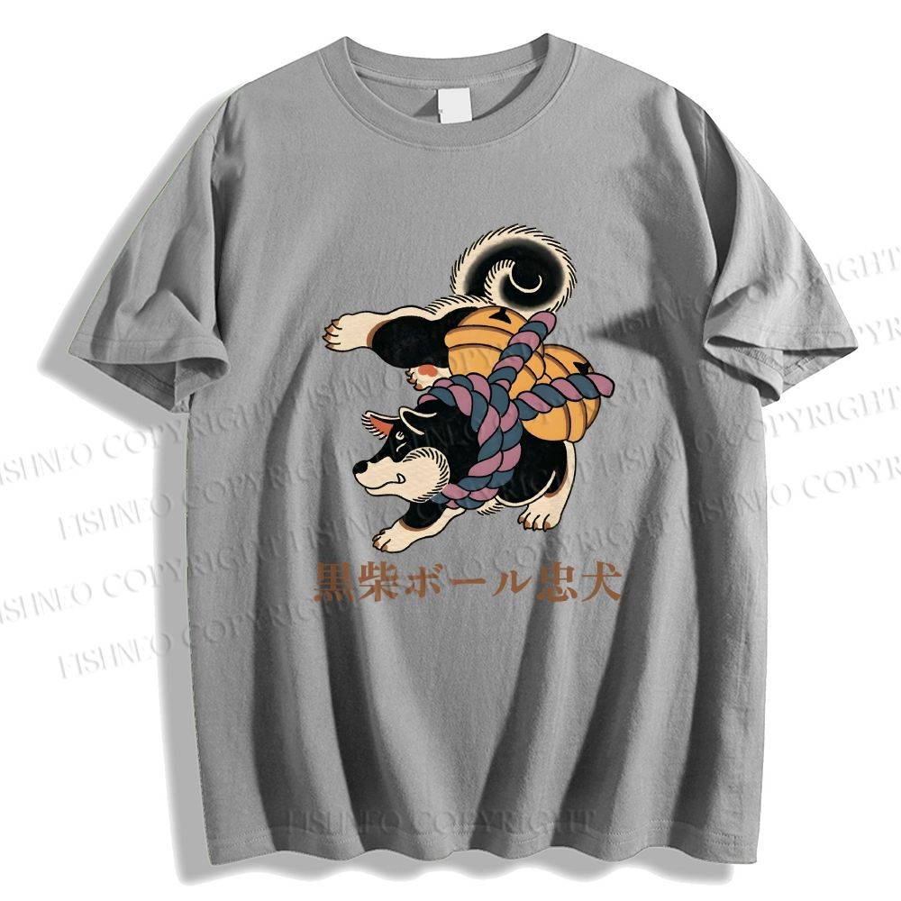 Unisex Japanese Shiba Dog Dancing Classic Cotton T-shirt