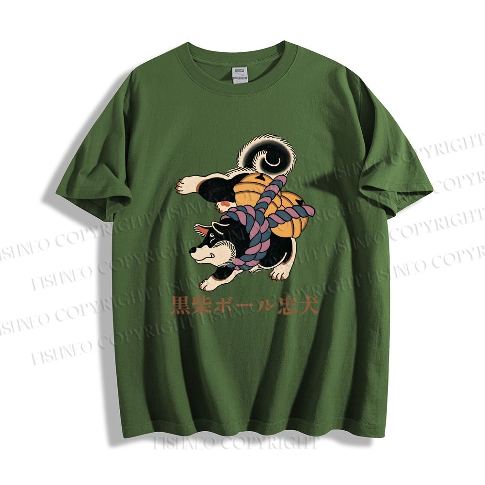 Unisex Japanese Shiba Dog Dancing Classic Cotton T-shirt