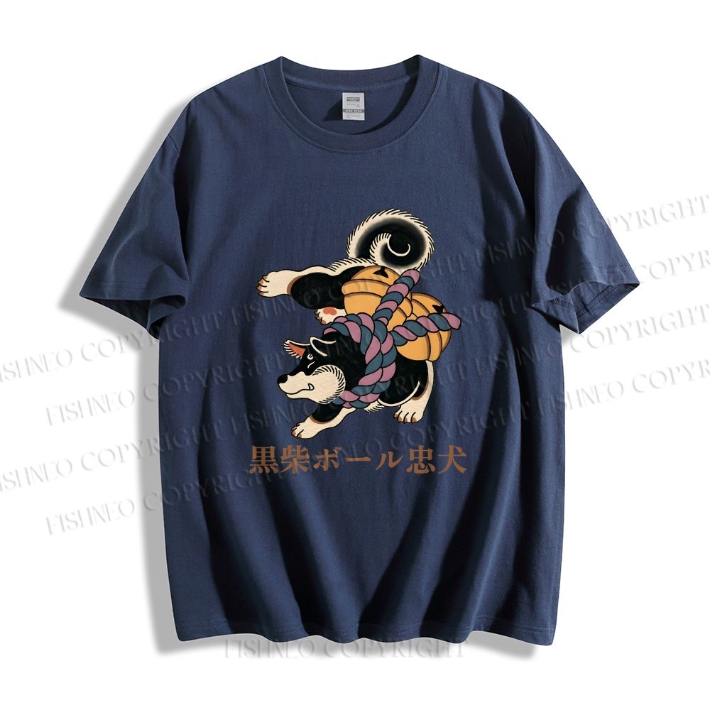 Unisex Japanese Shiba Dog Dancing Classic Cotton T-shirt