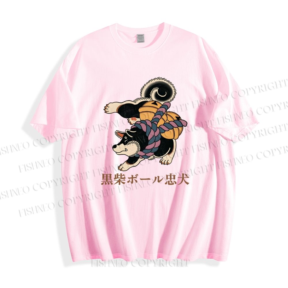 Unisex Japanese Shiba Dog Dancing Classic Cotton T-shirt