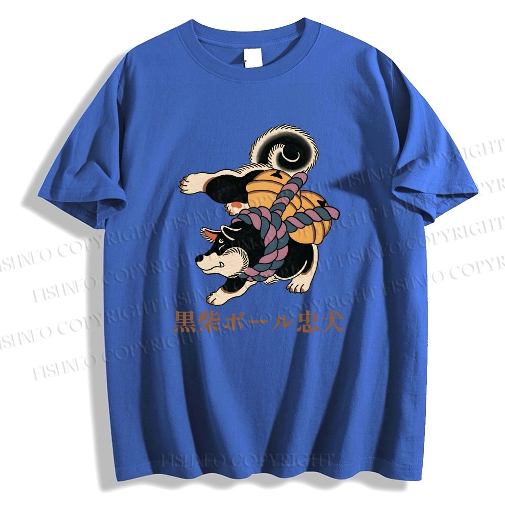 Unisex Japanese Shiba Dog Dancing Classic Cotton T-shirt