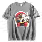 Unisex Japanese Cat Samurai Classic Cotton T-shirt