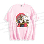 Unisex Japanese Cat Samurai Classic Cotton T-shirt