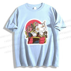 Unisex Japanese Cat Samurai Classic Cotton T-shirt