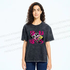 Unisex Vintage Japanese Matchbox Graffiti Printed Washed Tee