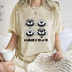 Unisex Vintage Dog Graffiti Printed Washed Tee