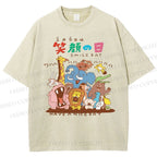 Unisex Smile Day Printed Washed Tee