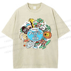 Unisex Friendly Day Printed Washed Tee