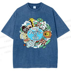 Unisex Friendly Day Printed Washed Tee
