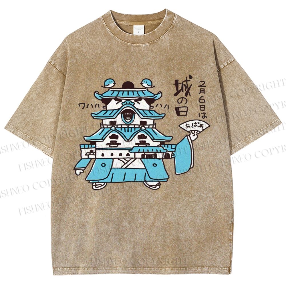 Unisex City Day Printed Washed Tee