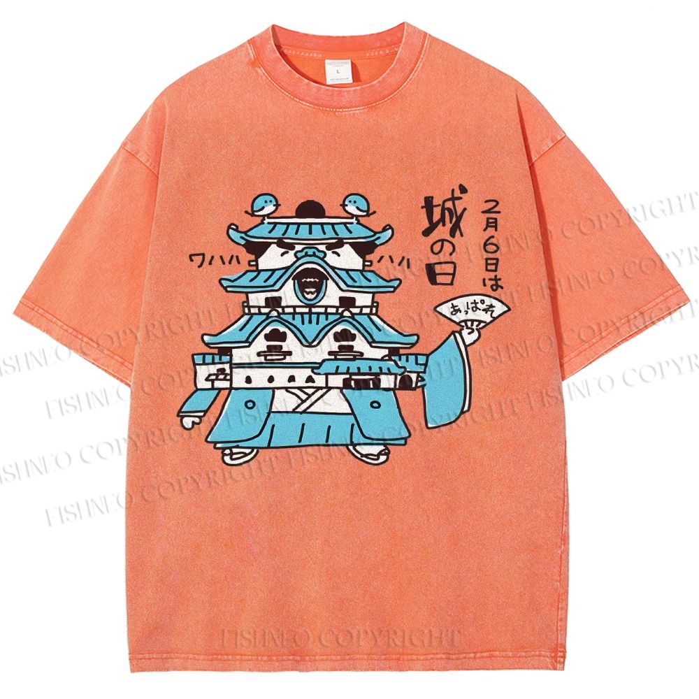 Unisex City Day Printed Washed Tee