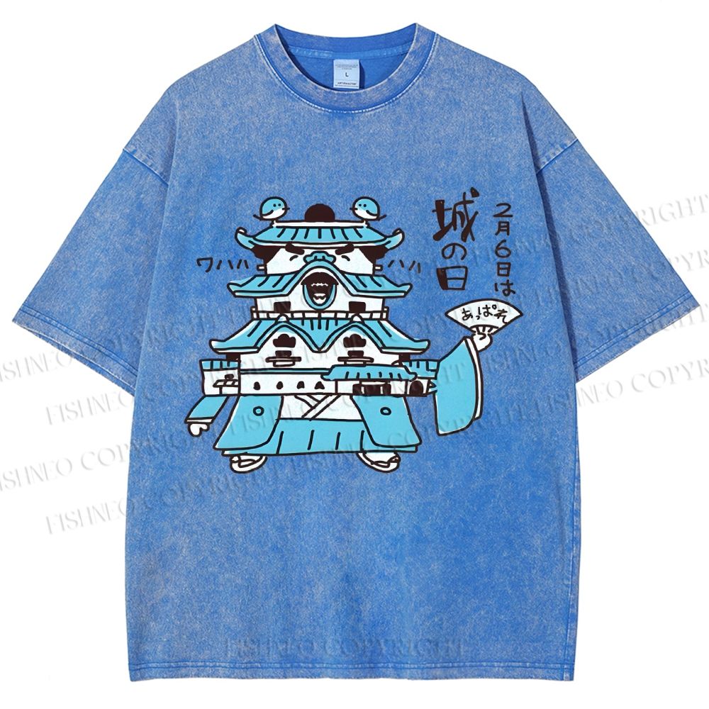 Unisex City Day Printed Washed Tee